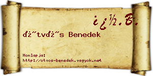 Ötvös Benedek névjegykártya